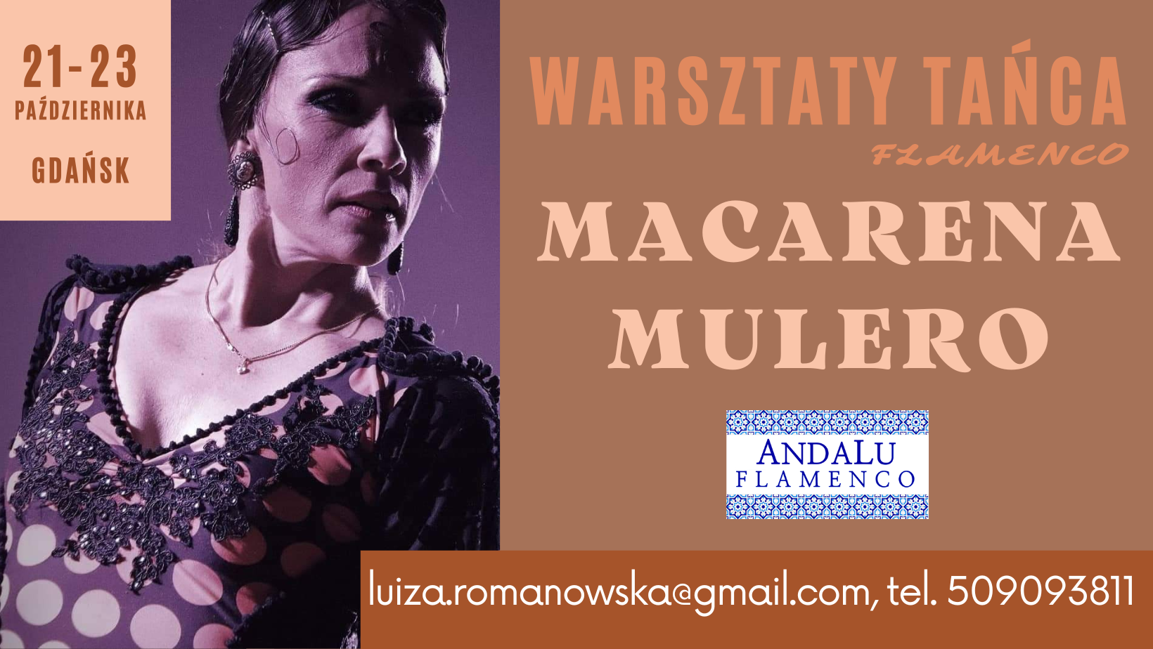 WARSZTATY TAŃCA FLAMENCO – MACARENA MULERO 23.10.2022
